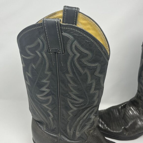 Justin Boots cowboy western 8327 size 8.5D men grey leather exotic lizard - Picture 6 of 12